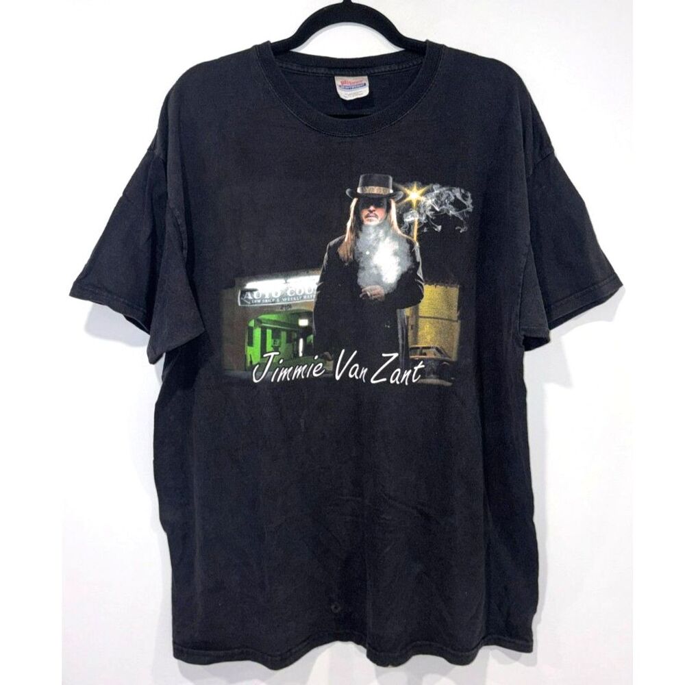 Vintage Y2K Jimmie Van Zant Auto Country Southern Rock Tee XL